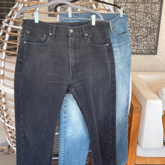 Levi's 505 Black Men's Jeans   button Fly Classic 36 x30 - Picture 10 of 13